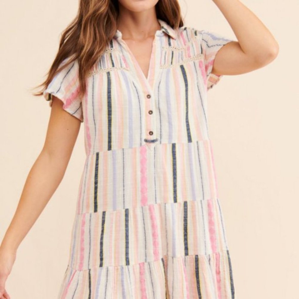 Anthropologie Georgina Tiered Shirtdress SMALL (never been worn)